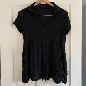 brandy melville black flowy top